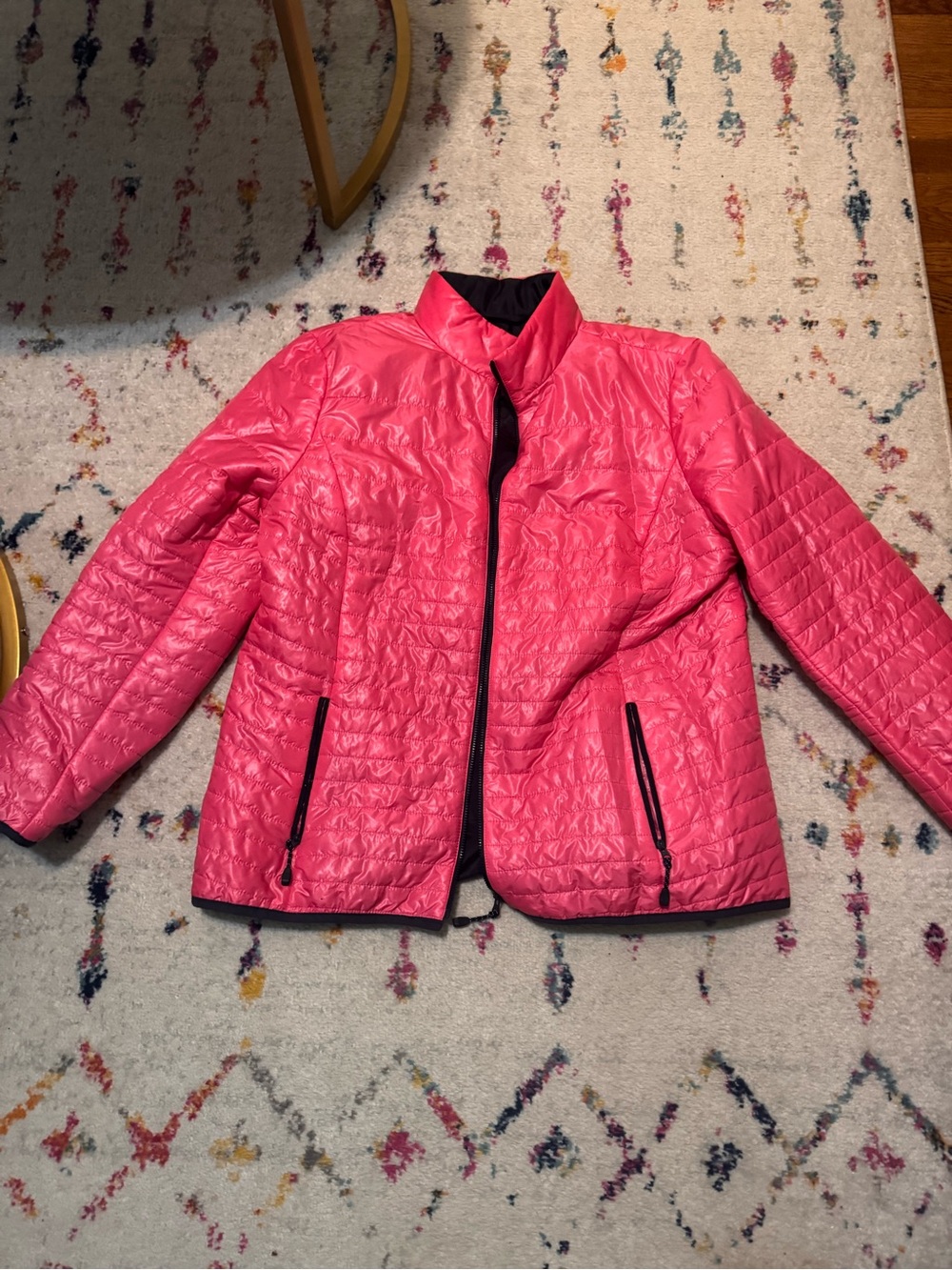 Talbots Quilted Packable Jacket in Bright Pink
